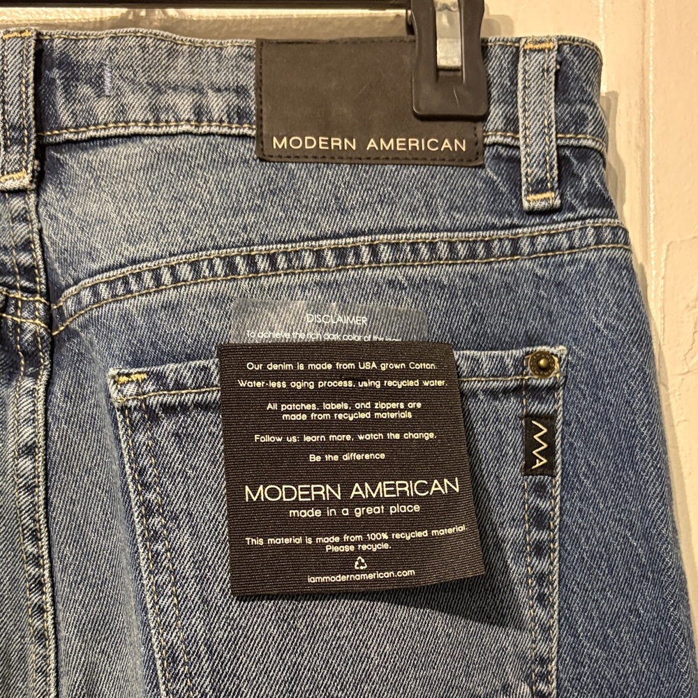 Men's Straight Fit Jeans - Medium Blue - Picture 3 of 5